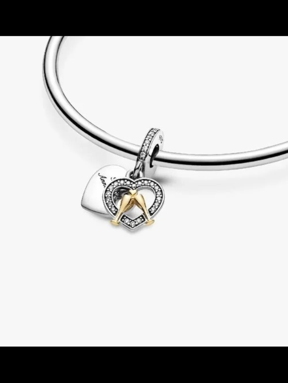 Pandora Two-tone Happy Anniversary Dangle Charm14k gold, Sterling silver